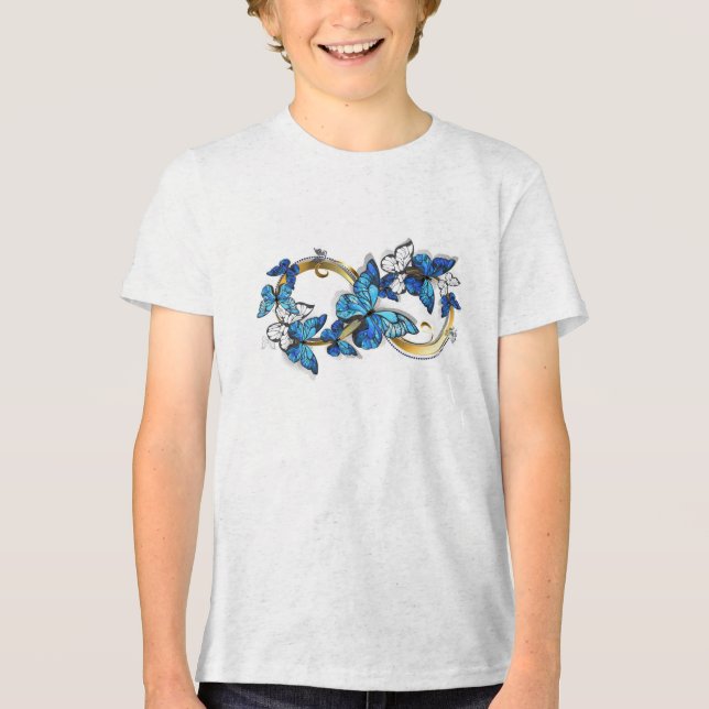 Camiseta Symbol Infinity of Blue Morpho Butterflies (Frente)
