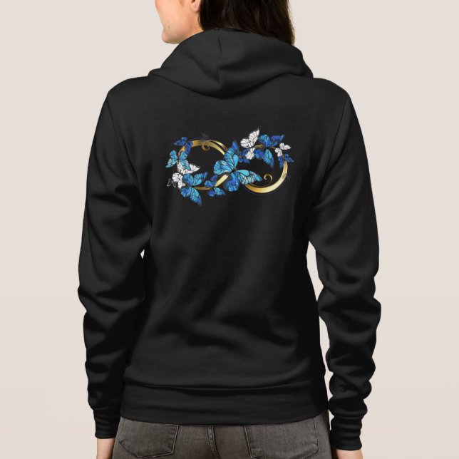 Camiseta Symbol Infinity of Blue Morpho Butterflies (Verso)