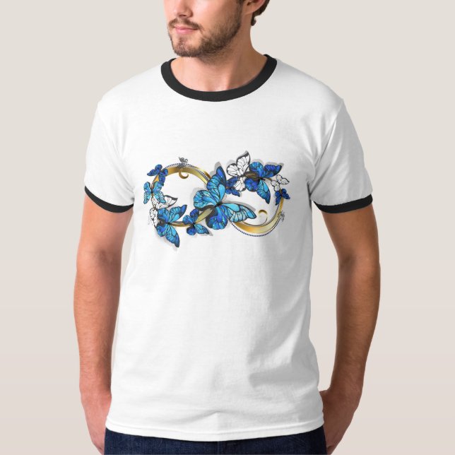 Camiseta Symbol Infinity of Blue Morpho Butterflies (Frente)