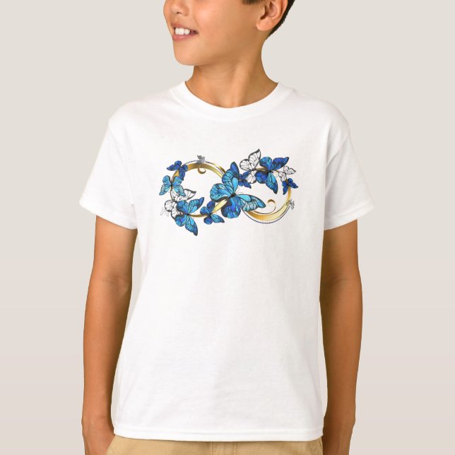 Camiseta Symbol Infinity of Blue Morpho Butterflies (Frente)