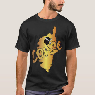 Camiseta symbole du drapeau corse et carte géographique
