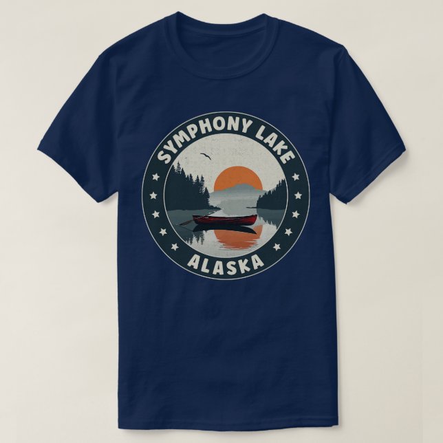 Camiseta Symphony Lake Alaska Sunset TSirt (Frente do Design)