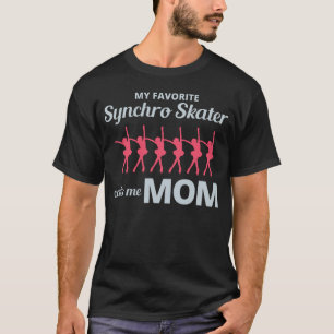 Camiseta Synchro Synchronized Figure Skating Mãe