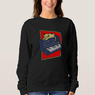 Camiseta Synthesizer Cat Analog Synth Producer Nerd Modular