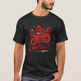 Camiseta Synthesizer Octopus Produtor De Nerd Analógico Dj 