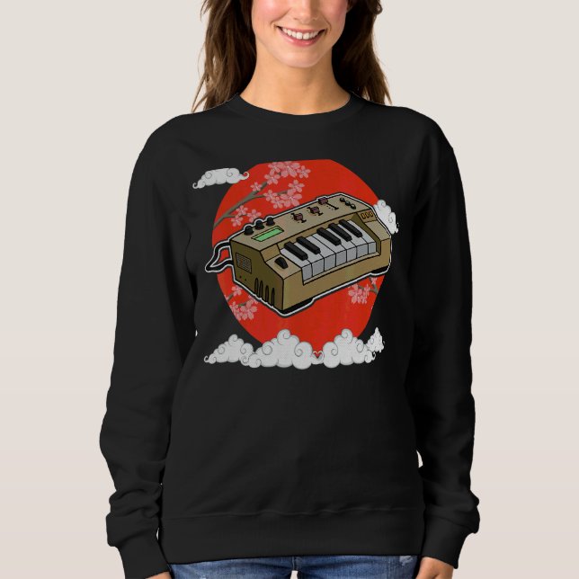 Camiseta Synthesizer Synth - Músicos Eletrônicos do Teclado (Frente)