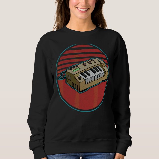 Camiseta Synthesizer Synth - Músicos Eletrônicos do Teclado (Frente)