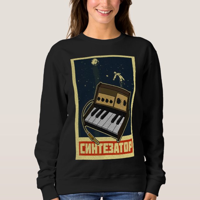 Camiseta Synthesizer Synth - Músicos Eletrônicos do Teclado (Frente)