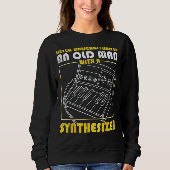 Camiseta Synthesizer Synth - Músicos Eletrônicos do Teclado (Frente)