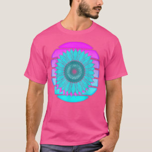 Camiseta Synthwave 80s Art Vaporwave Flower Blossom Retro S