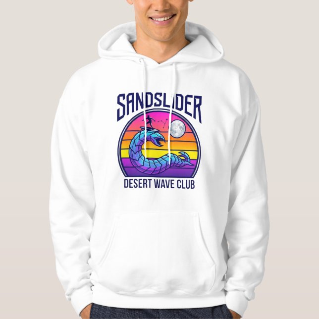 Camiseta Synthwave do Clube de Surf de Verme do De (Frente)