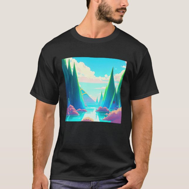 Camiseta Synthwave outrun retrowave futuresynth sci fi (Frente)