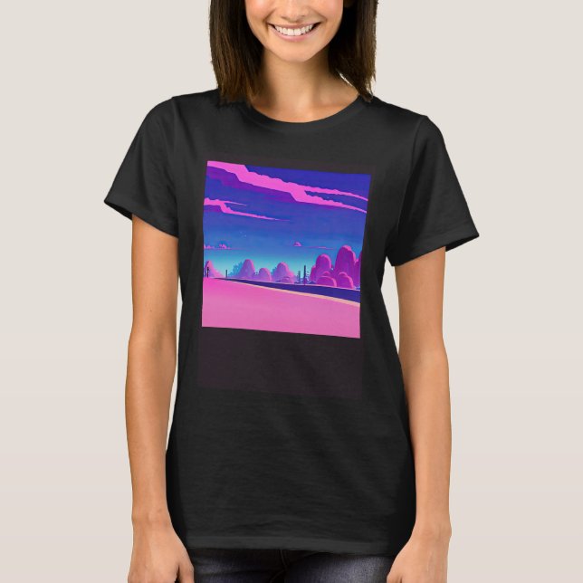 Camiseta Synthwave outrun retrowave futuresynth sci fi  20 (Frente)