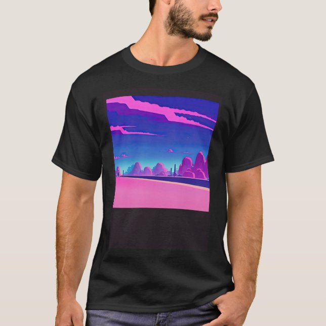 Camiseta Synthwave outrun retrowave futuresynth sci fi  20 (Frente)
