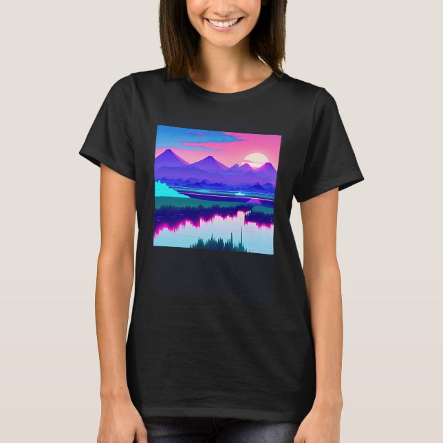 Camiseta Synthwave outrun retrowave futuresynth sci fi  54 (Frente)