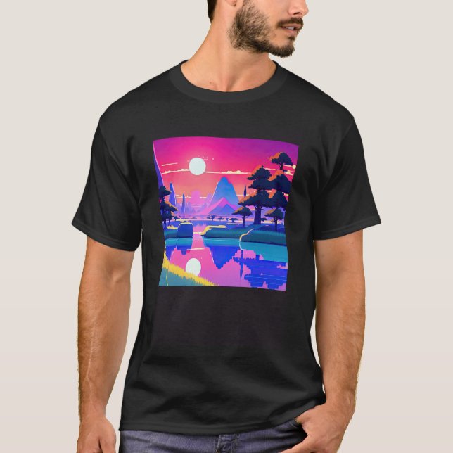 Camiseta Synthwave ultrun retrowave futuresynth sci fi 11 (Frente)