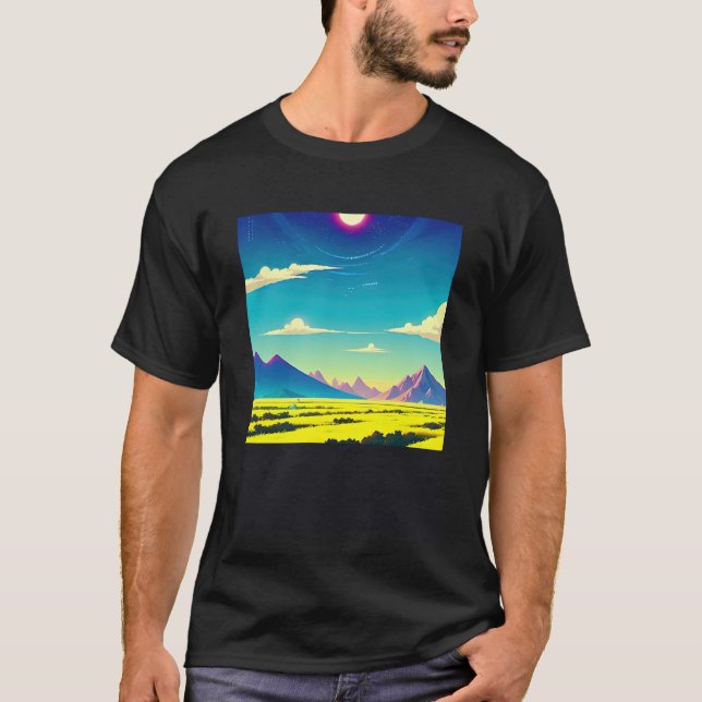 Camiseta Synthwave ultrun retrowave futuresynth sci fi 15 (Frente)