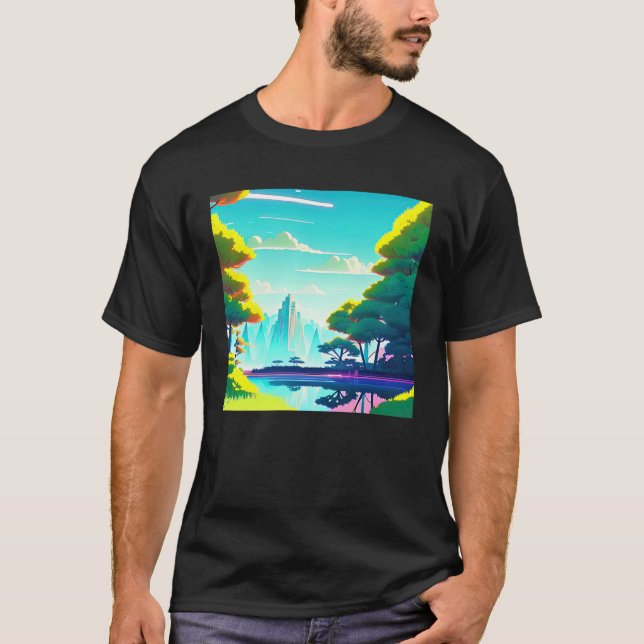 Camiseta Synthwave ultrun retrowave futuresynth sci fi 21 (Frente)