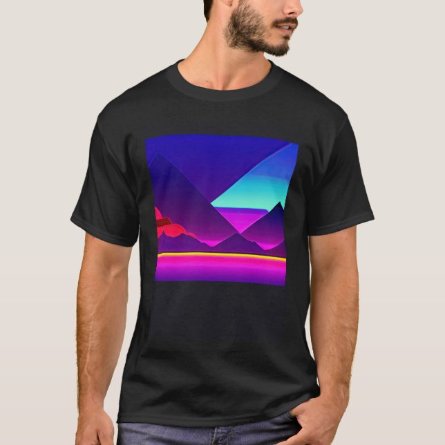 Camiseta Synthwave ultrun retrowave futuresynth sci fi 50 (Frente)