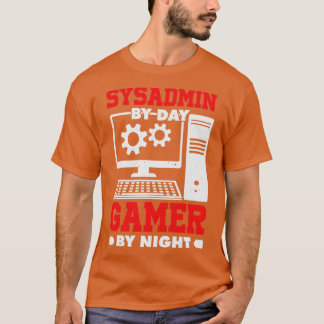 Camiseta Sysadmin Por Dia À Noite