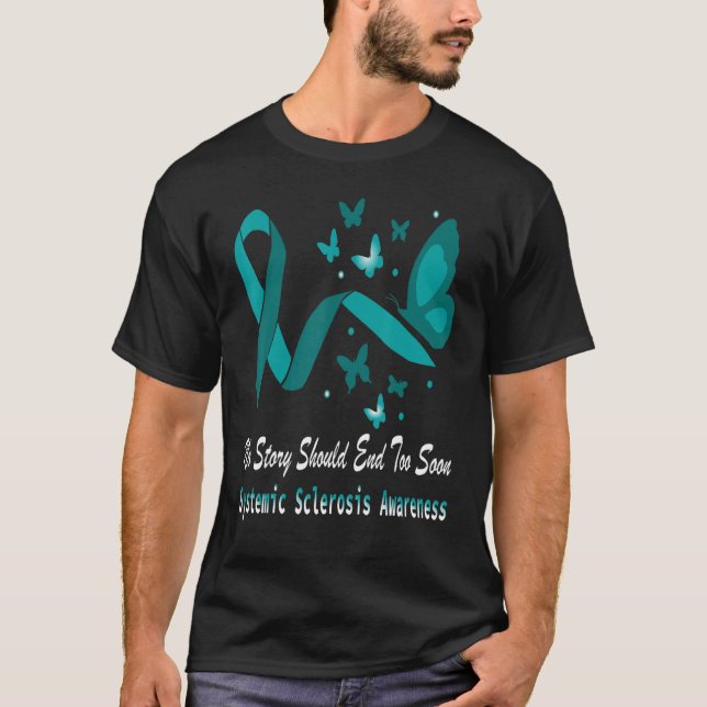 Camiseta Systemic Sclerosis Awareness Butterfly Support Tea (Frente)