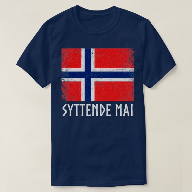 Camiseta Syttende Mai norwegian Noruega 4 (Frente do Design)