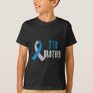 Camiseta T1d Brother Blue Ribbon Type 1 Sensibilização para