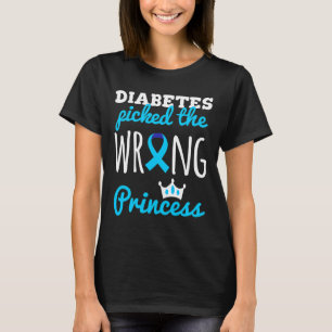 Camiseta T1d Consciência Princesa Meninas Diabetes Awa