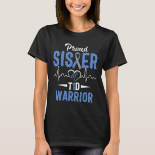 Camiseta T1d Diabetes Irmãs Orgânicos Orgulhosos Sensibiliz