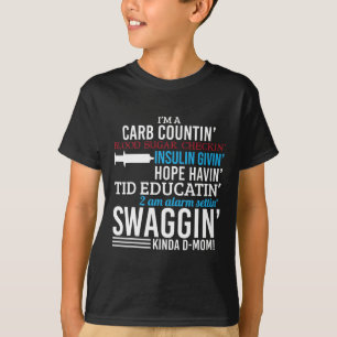 Camiseta T1d Diabetes Mãe Tipo 1 Sensibilização Mulheres F