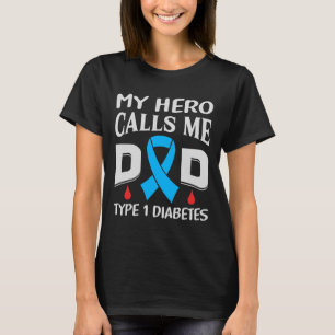 Camiseta T1d Diabetes Tipo 1 Sensibilização para a diabetes