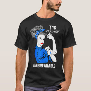 Camiseta T1d Guerreiro Orgulhoso Inseparável Mama Diabetes