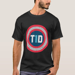 Camiseta T1d Homens com Sensibilização para a Diabetes Tipo