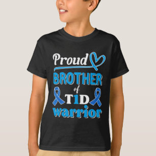 Camiseta T1d Irmão Orgulhoso Sensibilização para a Diabetes