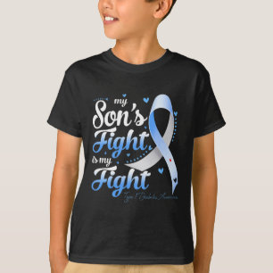 Camiseta T1D Mãe Pai Pais Meu Filho Luta Diabetes Tipo 1