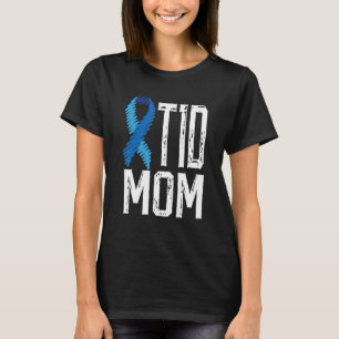 Camiseta T1d Mãe Sensibilização Fita de Diabetes Azul Diabe