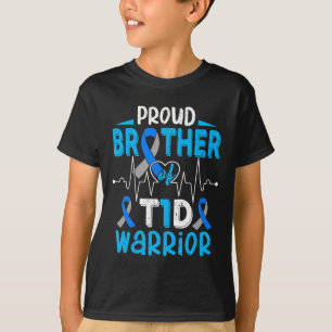 Camiseta T1d Sensibilização do Irmão Orgulhento Diabetes Ti