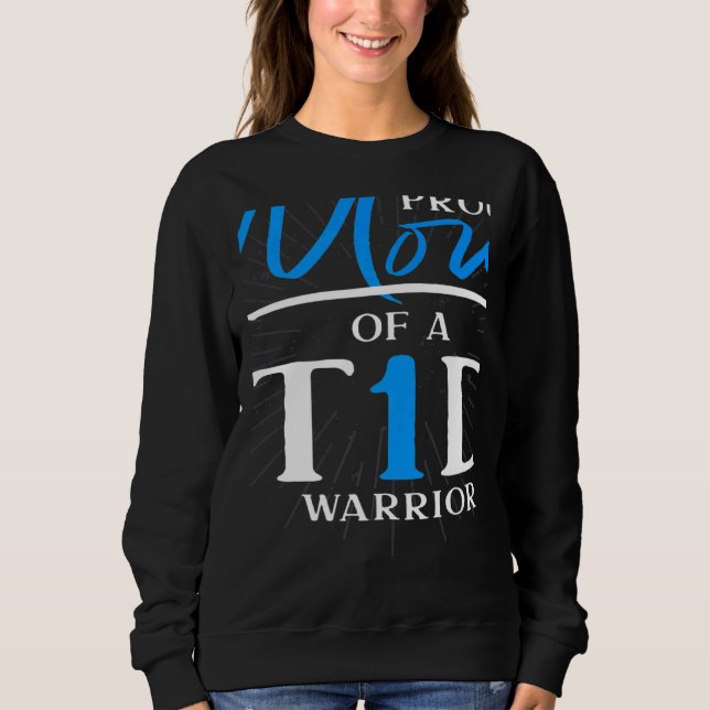 Camiseta T1D Warrior Diabetes Awareness Month Mom Diabetes  (Frente)