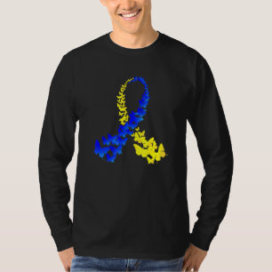 Camiseta T21 Dia Mundial da Síndrome de Down Borboleta Mulh