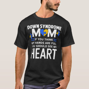 Camiseta T21 Síndrome Mundial para Baixo Sensibilização Mãe