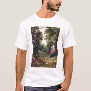 Camiseta T32789 Madonna e a criança em uma paisagem (paine