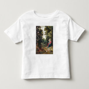 Camiseta T32789 Madonna e a criança em uma paisagem (paine