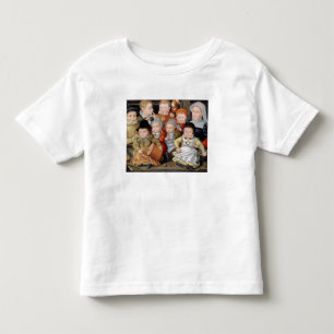 Camiseta T33337 Retrato de uma mãe com os seus oito filhos