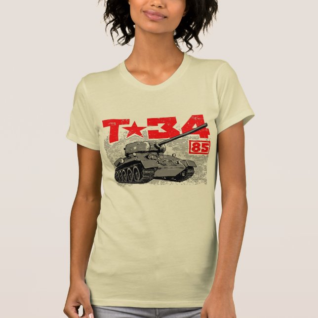 Camiseta T-34-85 Tanque médio soviético (Frente)