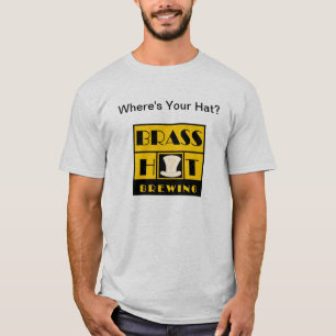 Camiseta T #3 da fabricação de cerveja do chapéu de bron