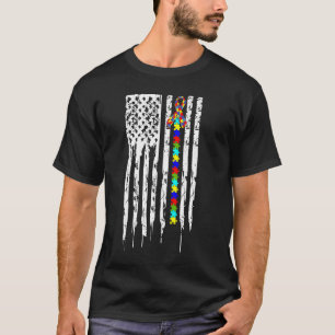 Camiseta T afligido da bandeira americana