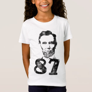 Camiseta T afligido da boneca das meninas de Abe 87