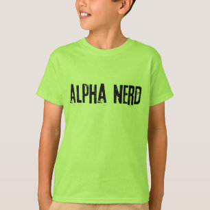 Camiseta T ALFA do divertimento do NERD