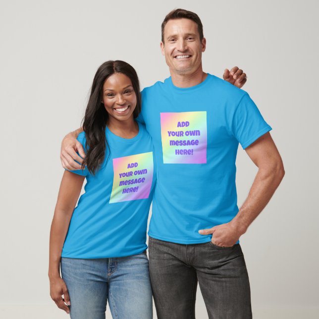 Camiseta T-Arco-Íris personalizada do Pastel (Unissex)