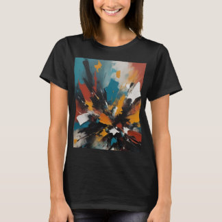 Camiseta T - Arte Abstrata Multicolorida